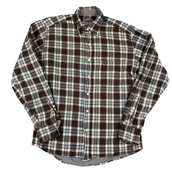 Bills Khakis Other - Bills Khakis Mens Tailored Fit Plaid 100% Cotton Shirt Sz Medium Made in USA